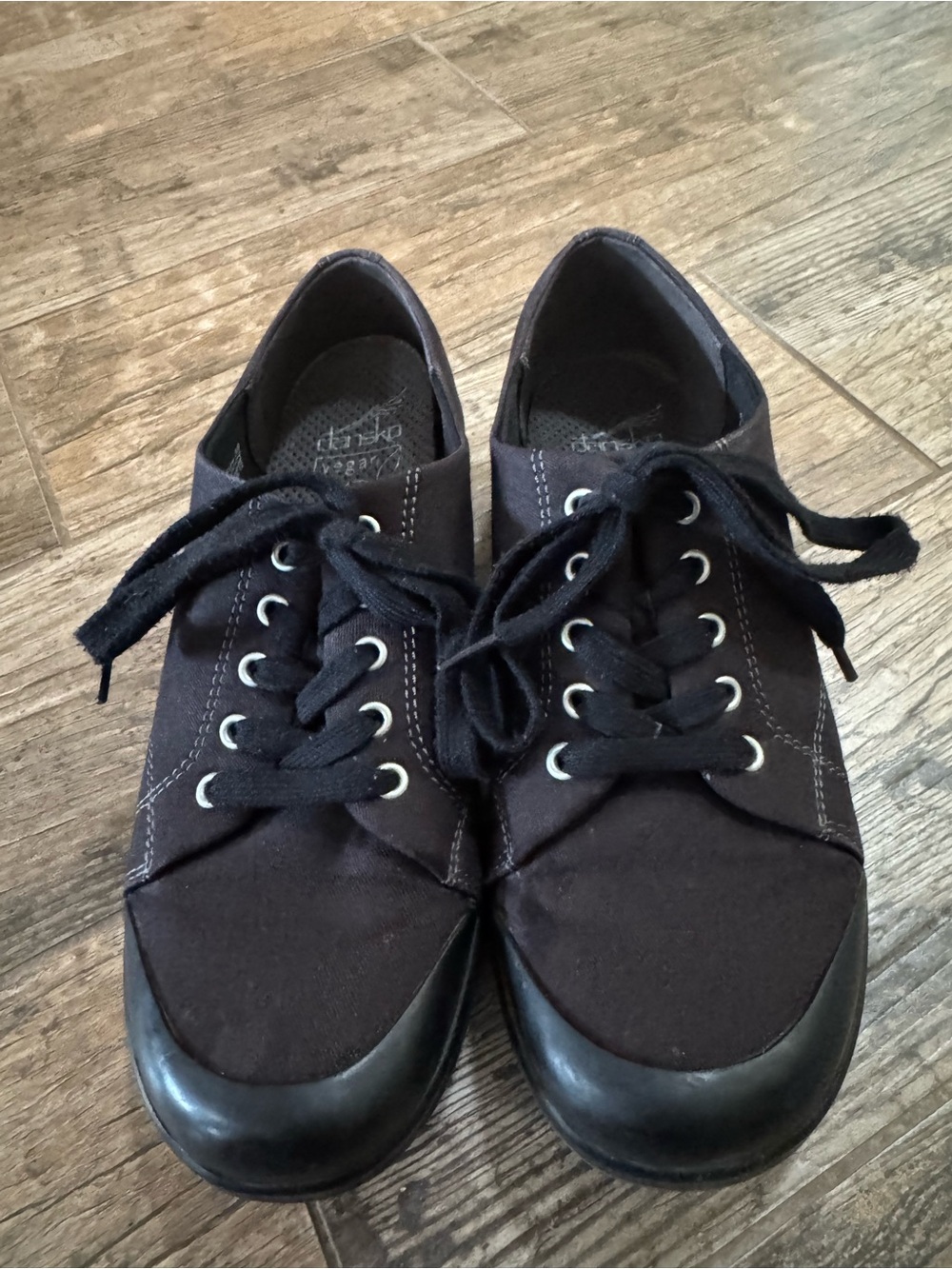 Dansko Black Lace-Up Women's Sneakers